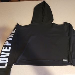 Victoria's Secret PINK Crop Top, Cold Shoulder Hoodie